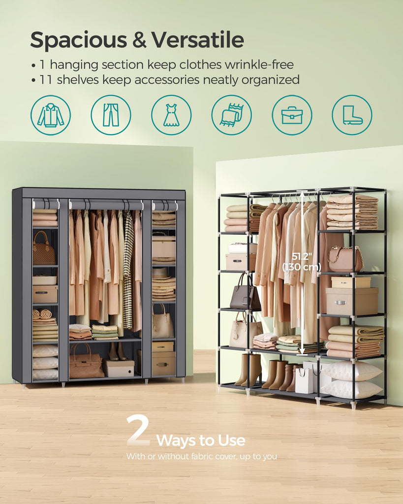Closet Wardrobe, Portable Closet, Clothes Storage Organizer
