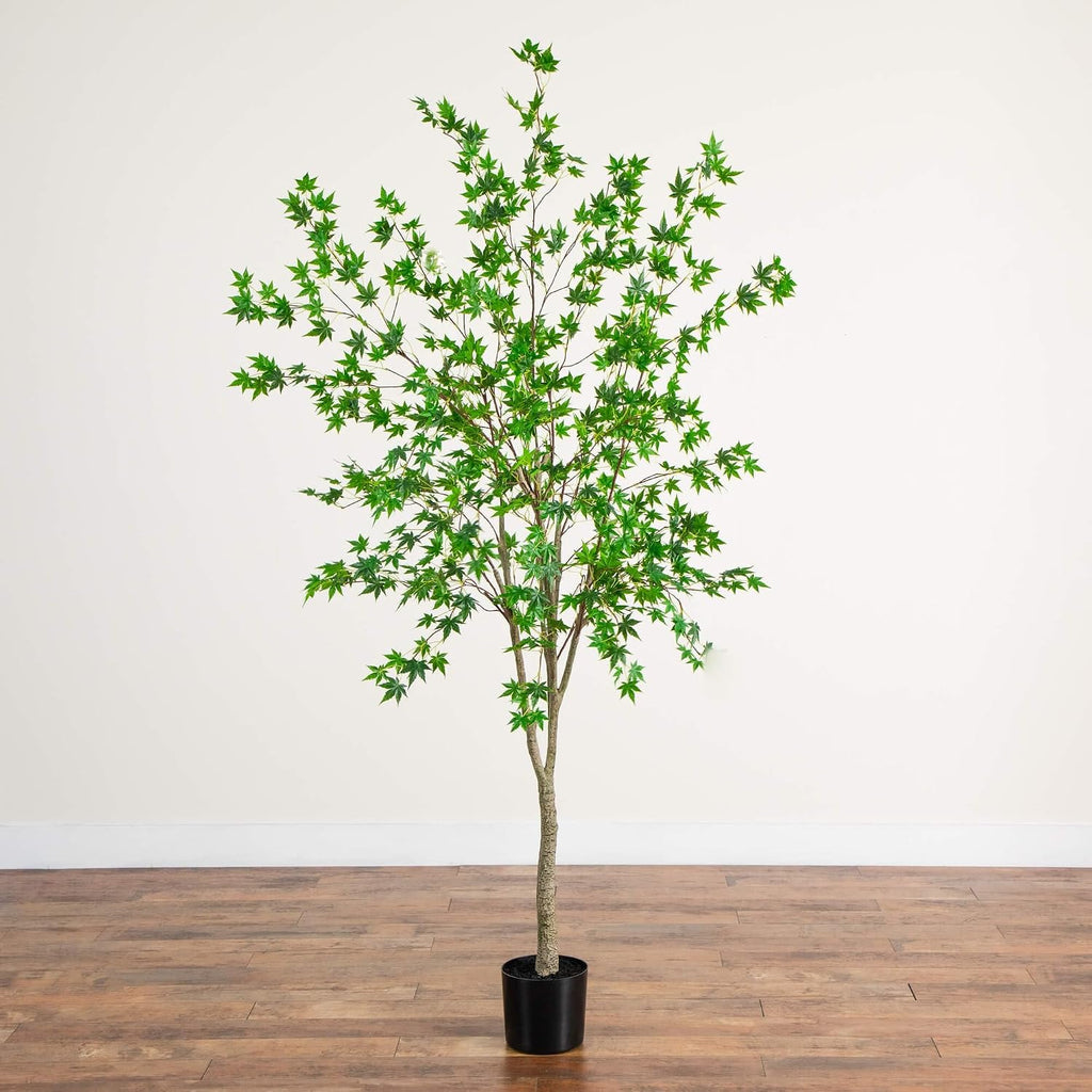 7ft Artificial Maple Tree - Indoor Fake Tree Decor - Lifelike Faux Tree Planter