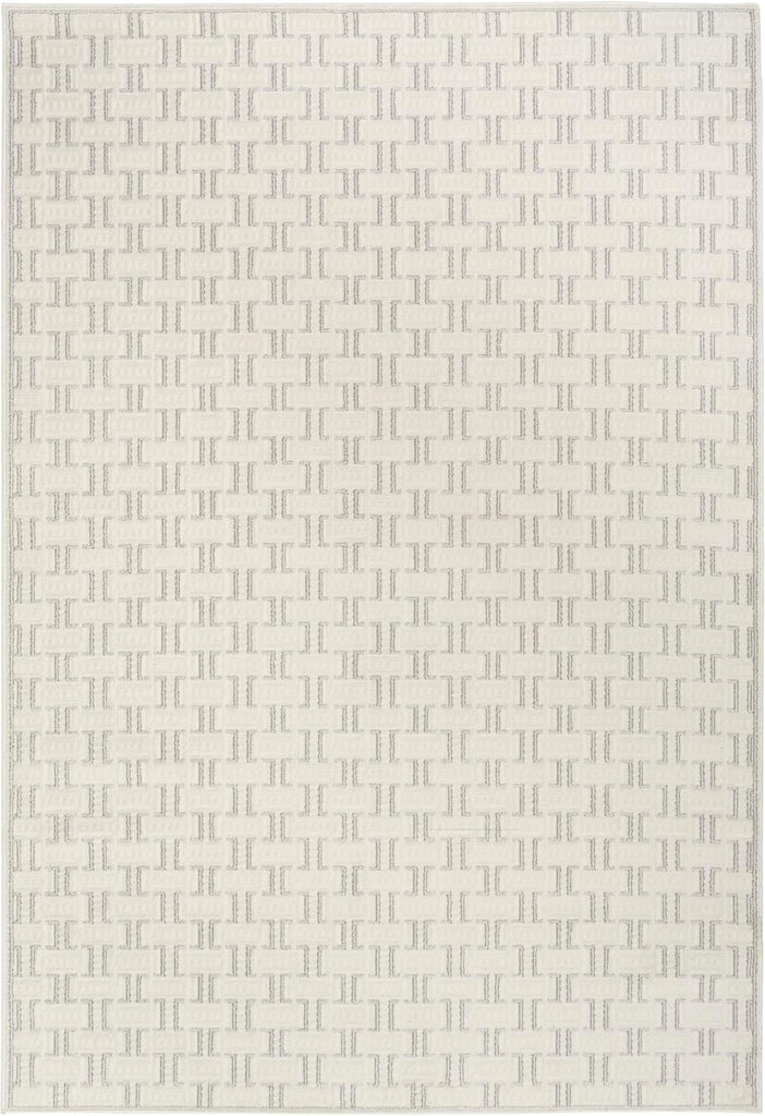 Home Nordic Ivory Grey Area Rug - Easy Clean, Non Shedding, Bed Room, Living Room, Dining Room, Kitchen (5' x