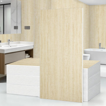 10Pcs 3D Faux Stone Wall Panels 23.6"X11.8" Beige Textured Tiles