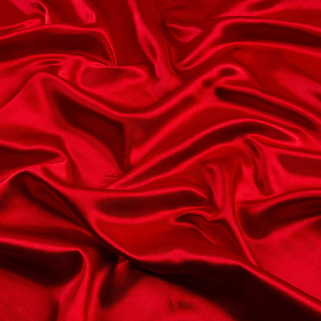 Bridal Satin Red, Fabric by the Yard