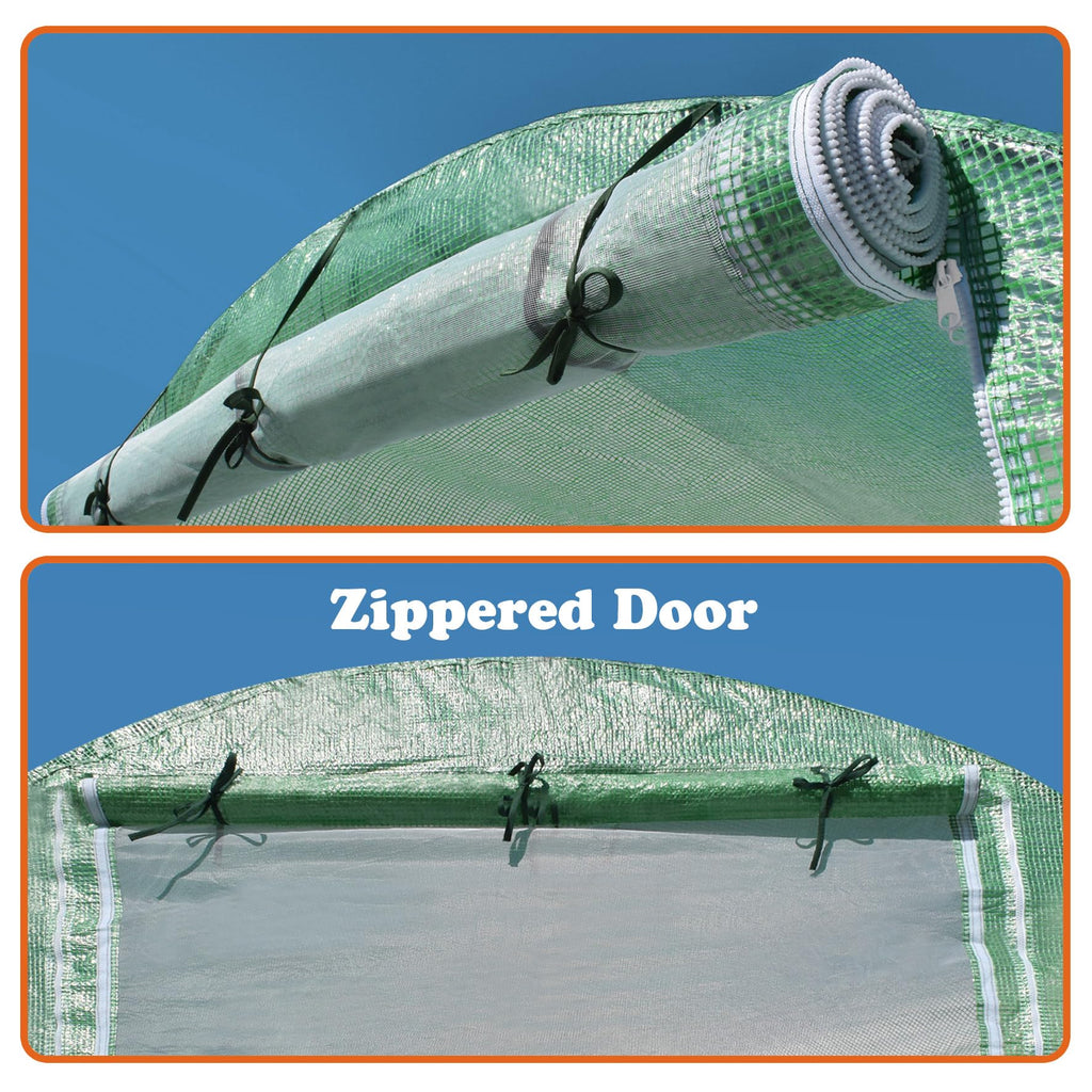 Replacement Greenhouse Cover for Walk in Greenhouse Frame Green House Top Cover (Frame NOT Included) (26 x 10 x 7 ft)