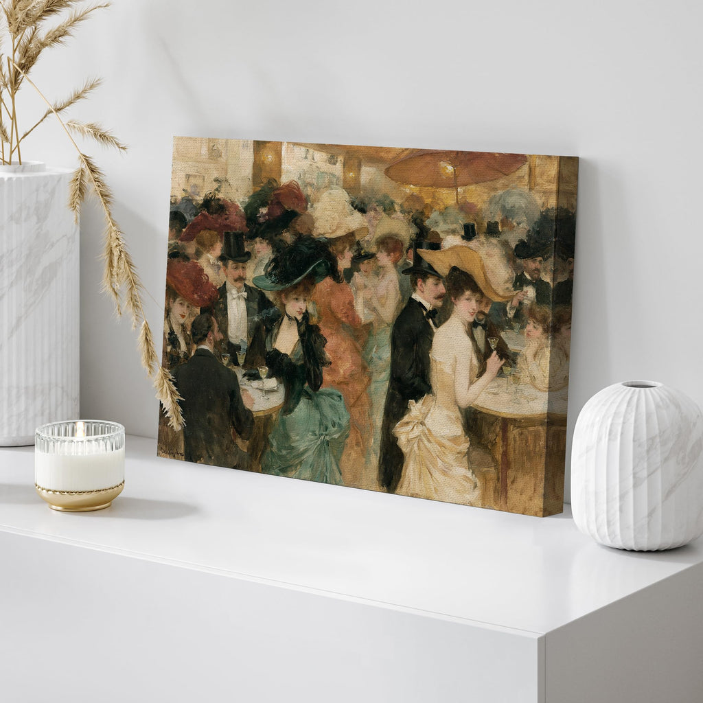 Canvas Wall Vintage Paris Cafe Society