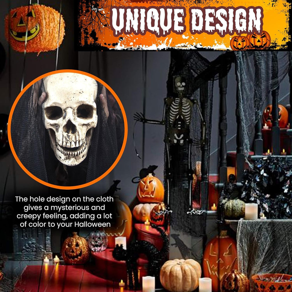 2 Packs (48 x 240 in.) Halloween Creepy Cloth, Spooky Giant Cheese Cloth Tapestry for Halloween Party Supplies