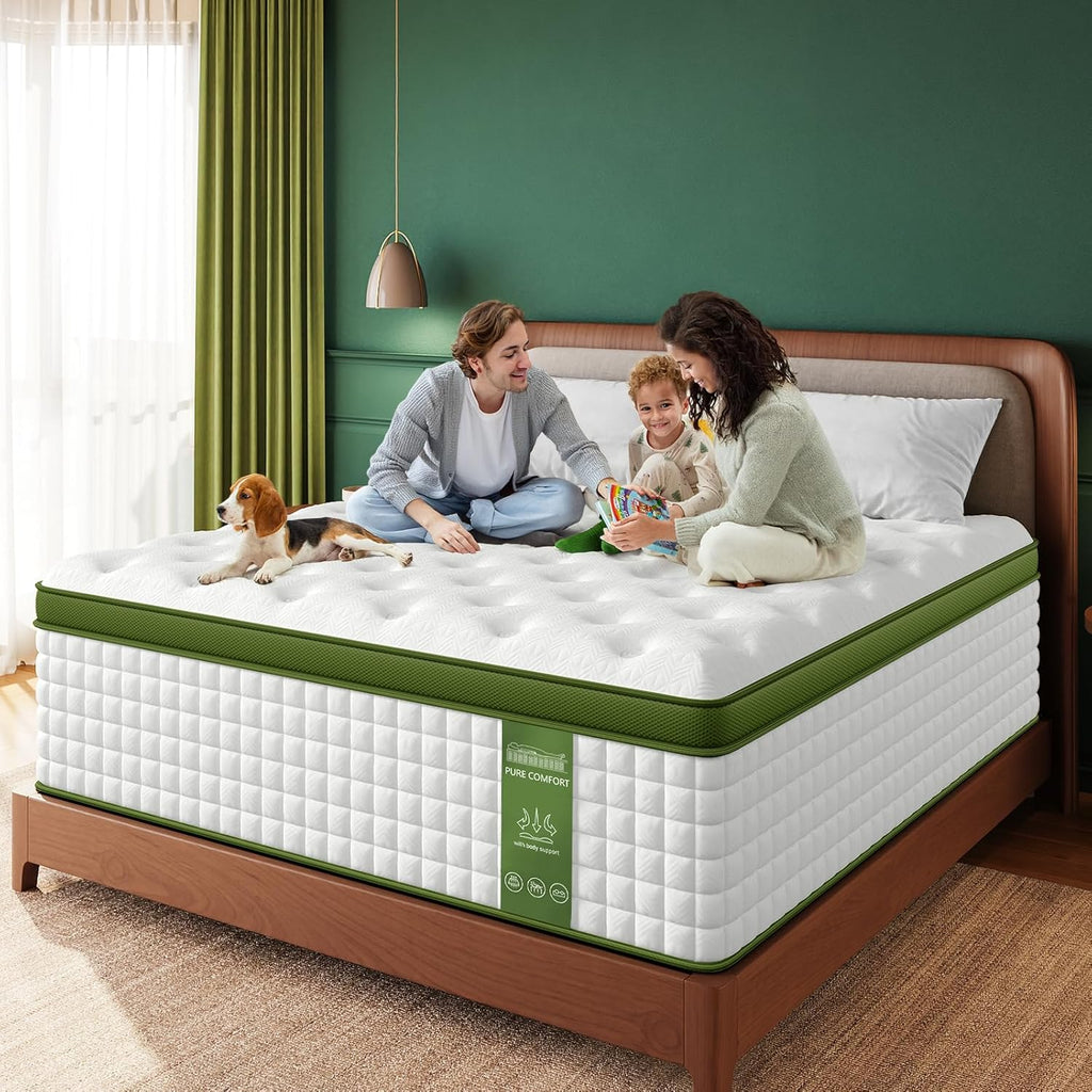 Medium Firm Cal King Mattress 13 Inch, Hotel Collection Hybrid Mattresses -Targeted Lumbar & Shoulder Support for