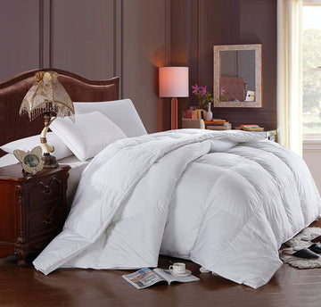 Down Comforter Light Hypoallergenic Oversized King Size Duvet Insert, 600 Fill Power 100% Cotton Shell Down Proof