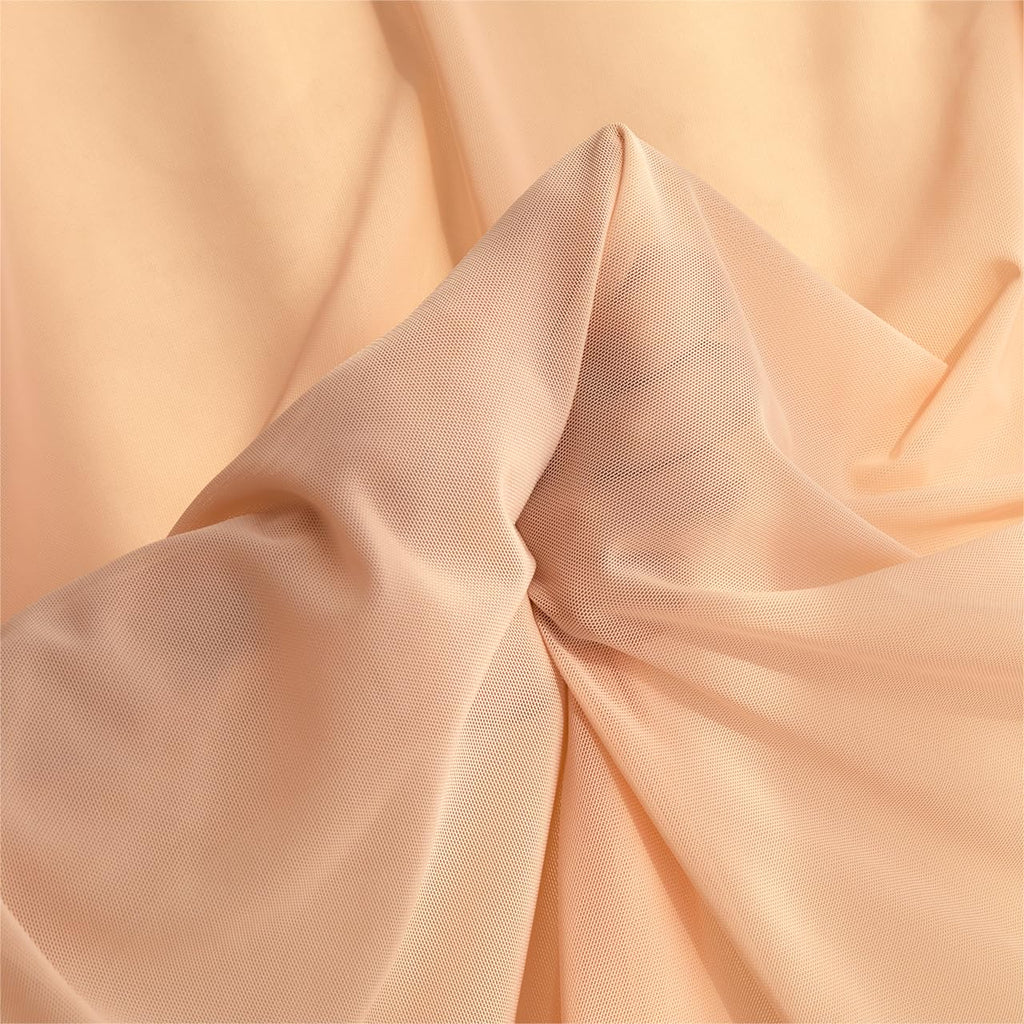 Nude Pink Mesh Fabric by The Yard 4-Way Stretch, 60 Wide (1 Yard)