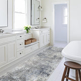 2x10 ft Washable Hallway Runner Rug - Non-Slip Stain-Resistant Low-Pile Long Carpet Runner for Kitch