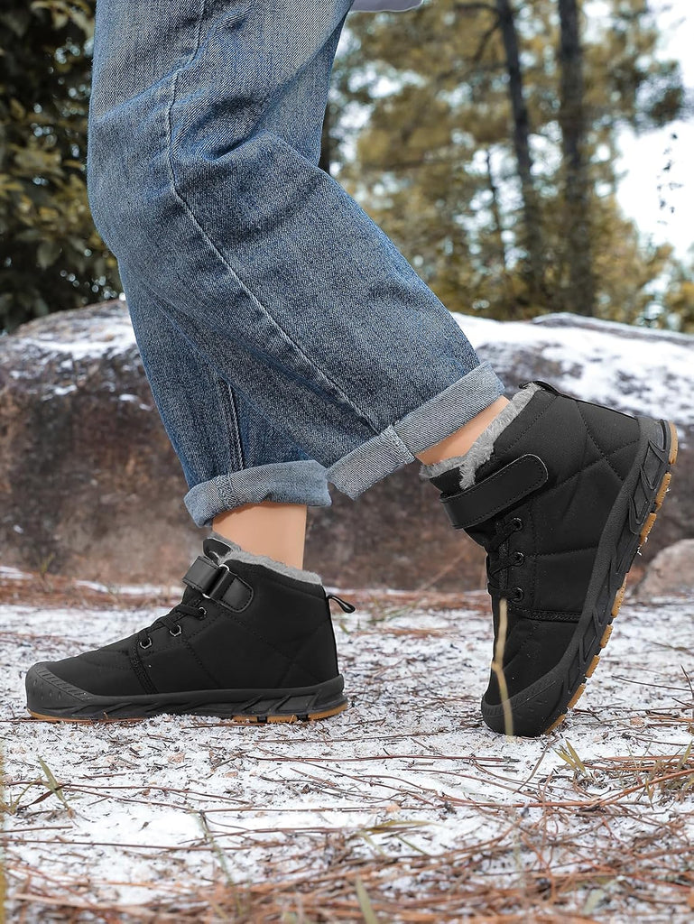 Boys Snow Boots Winter Waterproof Slip Resistant Cold Weather Shoes