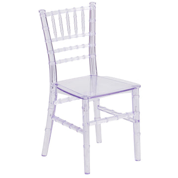 Child's Transparent Crystal Resin Party and Event Ballroom Chair for Commercial & Residential Use