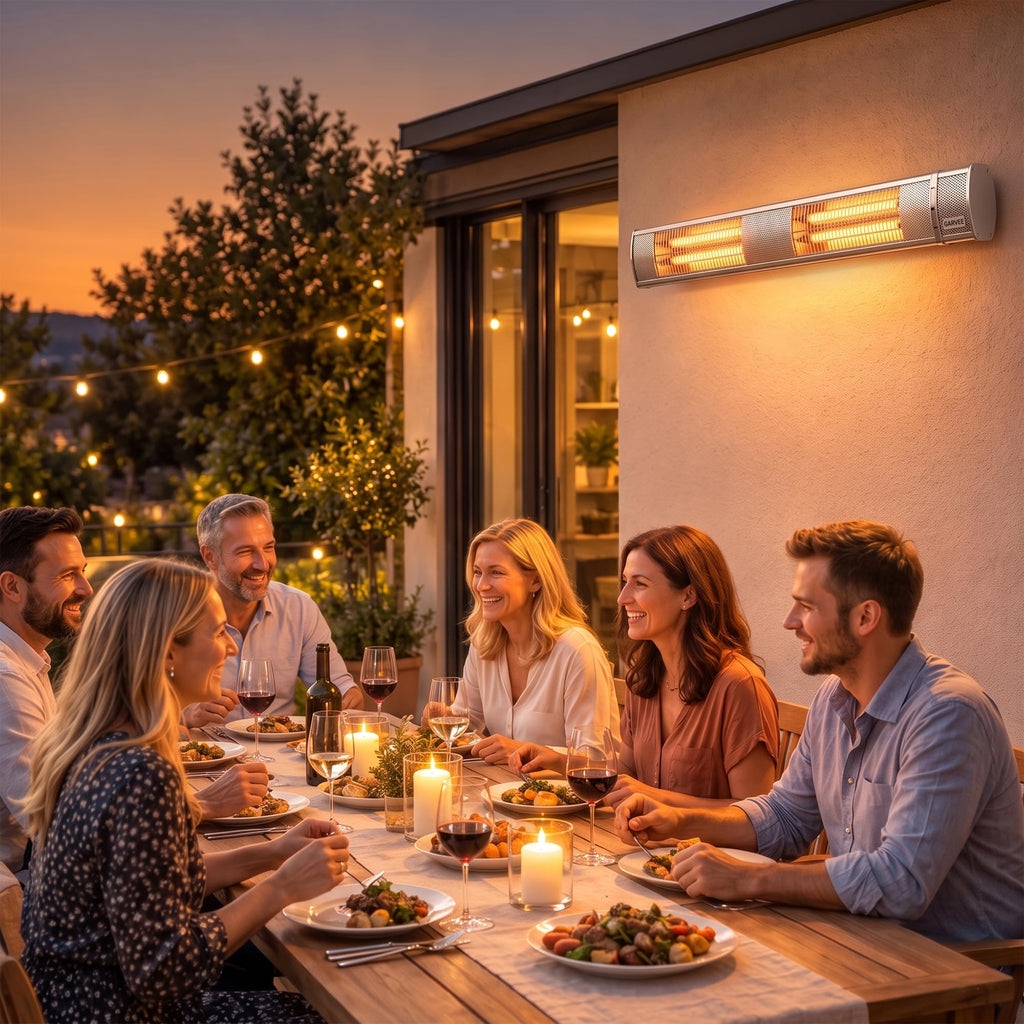 Infrared Electric Patio Heater, Wall Mounted Outdoor Heater