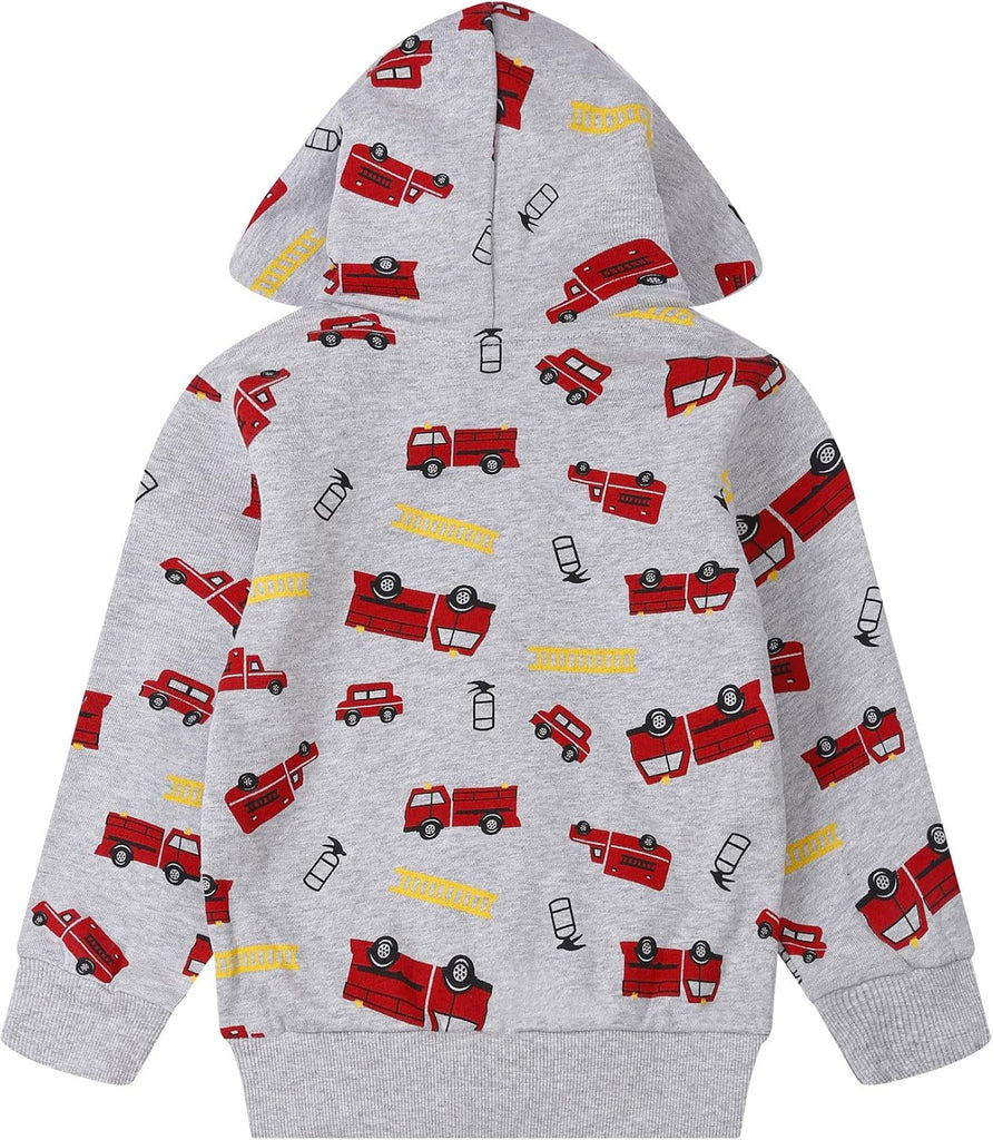 Toddler Zip Up Hoodie Sweatshirt Fall Clothes Boys Jacket With Hood 2-7 Years