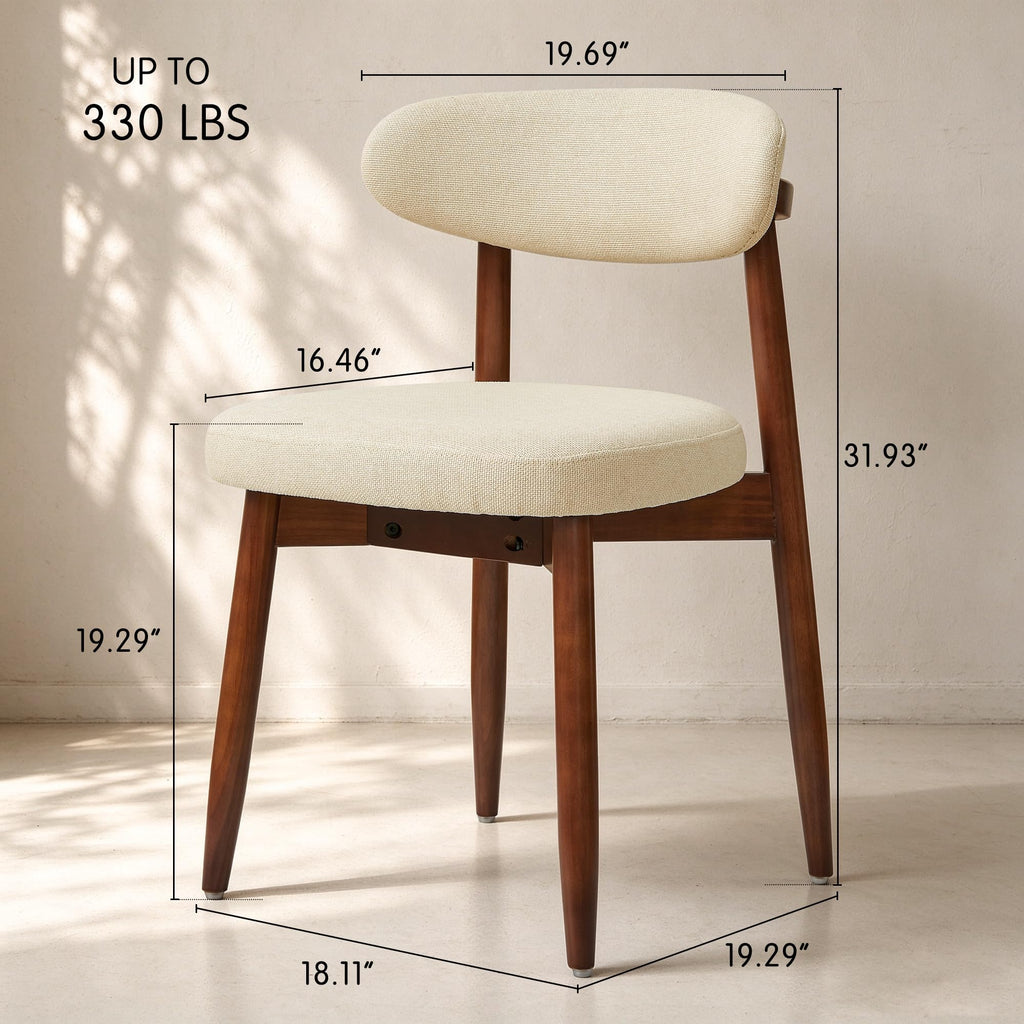 Dining Chairs Set of 6, Upholstered Solid Wood Dining Room Chairs
