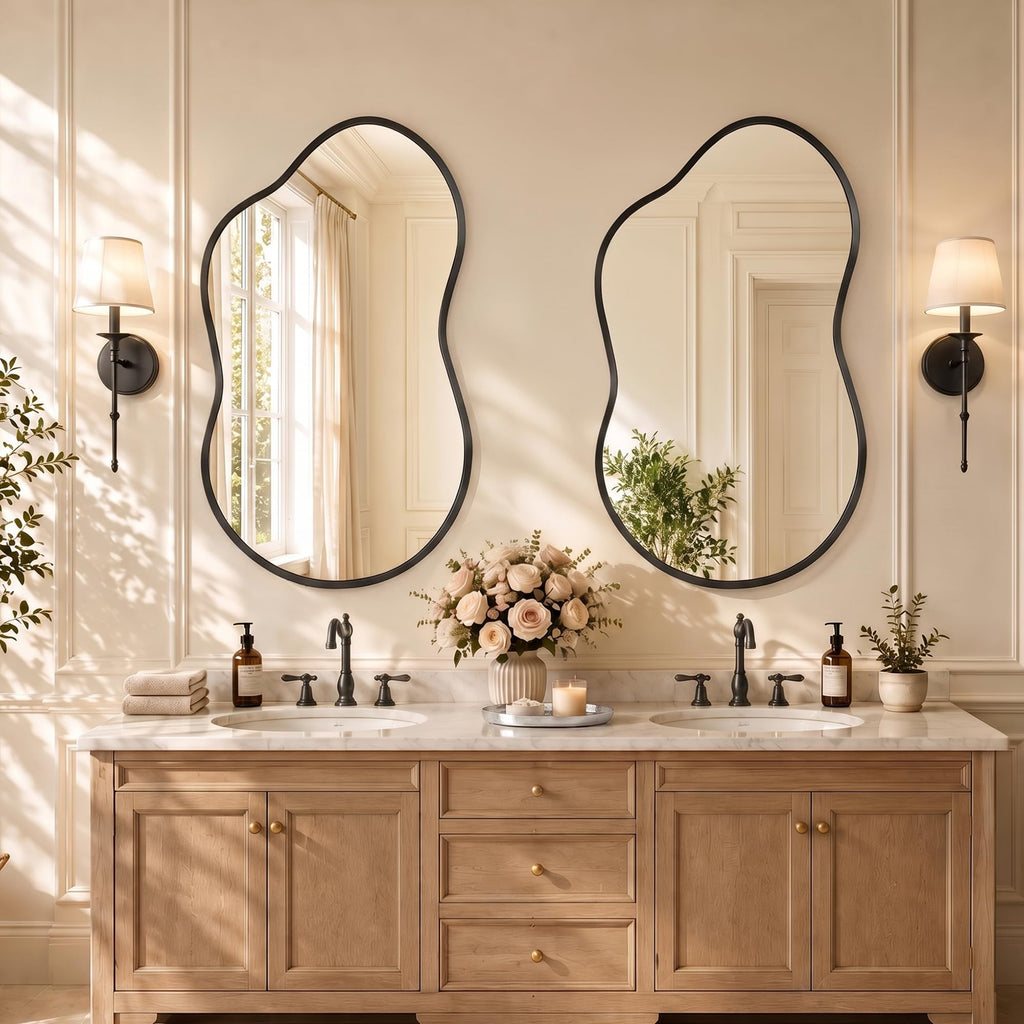 Bathroom Mirror for Over Sink-Black Home Decor Wall Mirror 20"x 36" Single