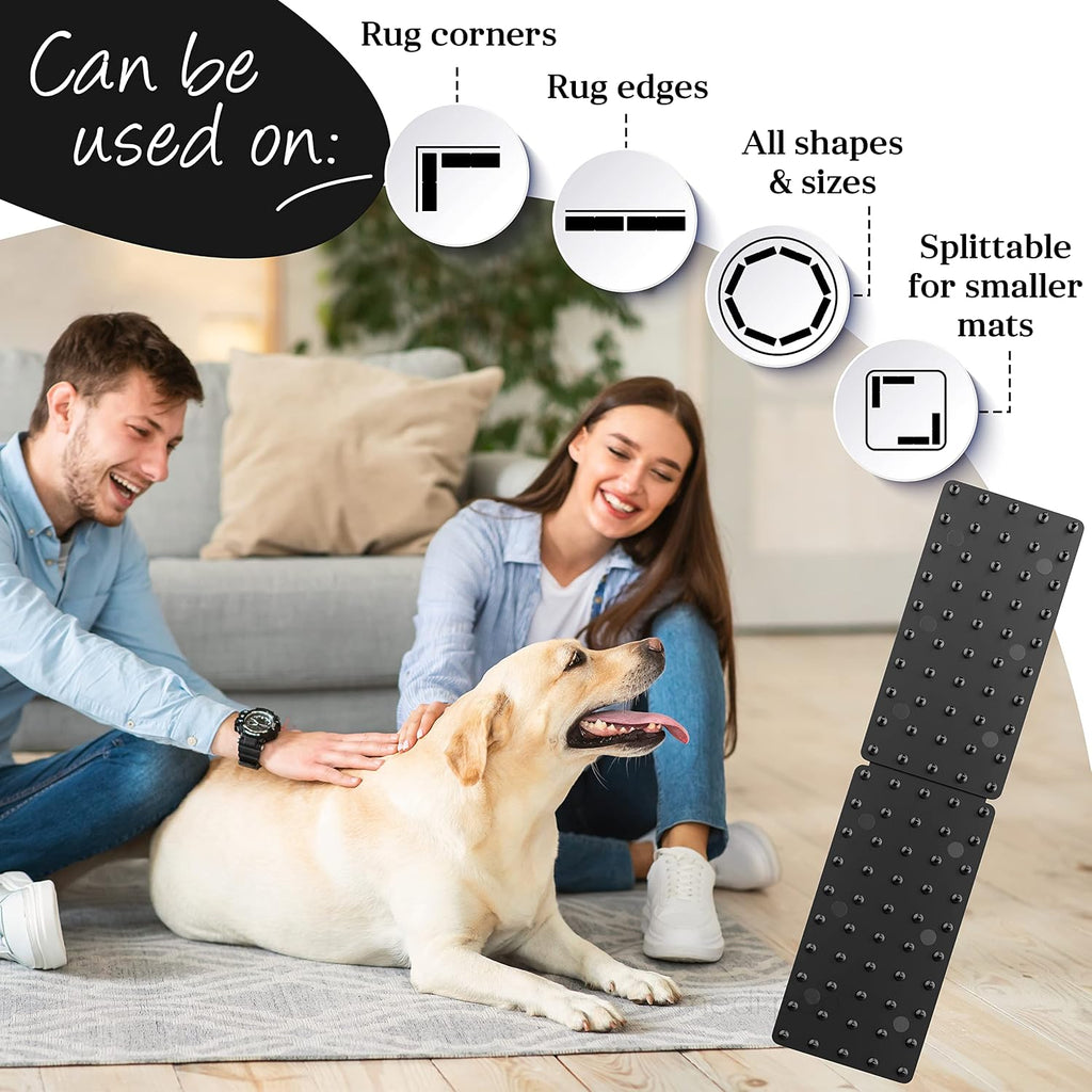 Greatideas Non-Slip Mat Rug Grippers - Stop Your Mats Rugs from Slipping Sliding! 8X Pack - Set of 8
