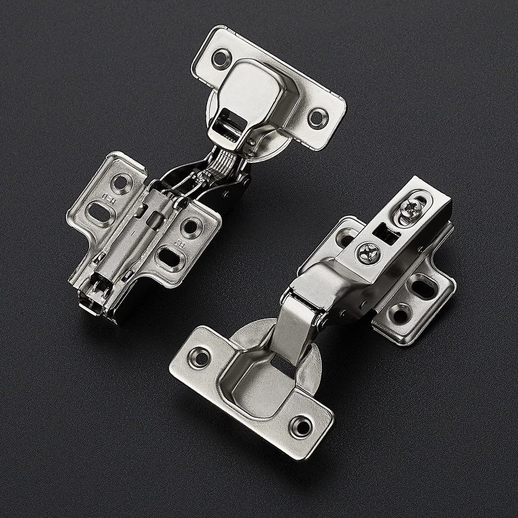 European Kitchen Cabinet Hinges, Soft Close, Insert, 60 Pack