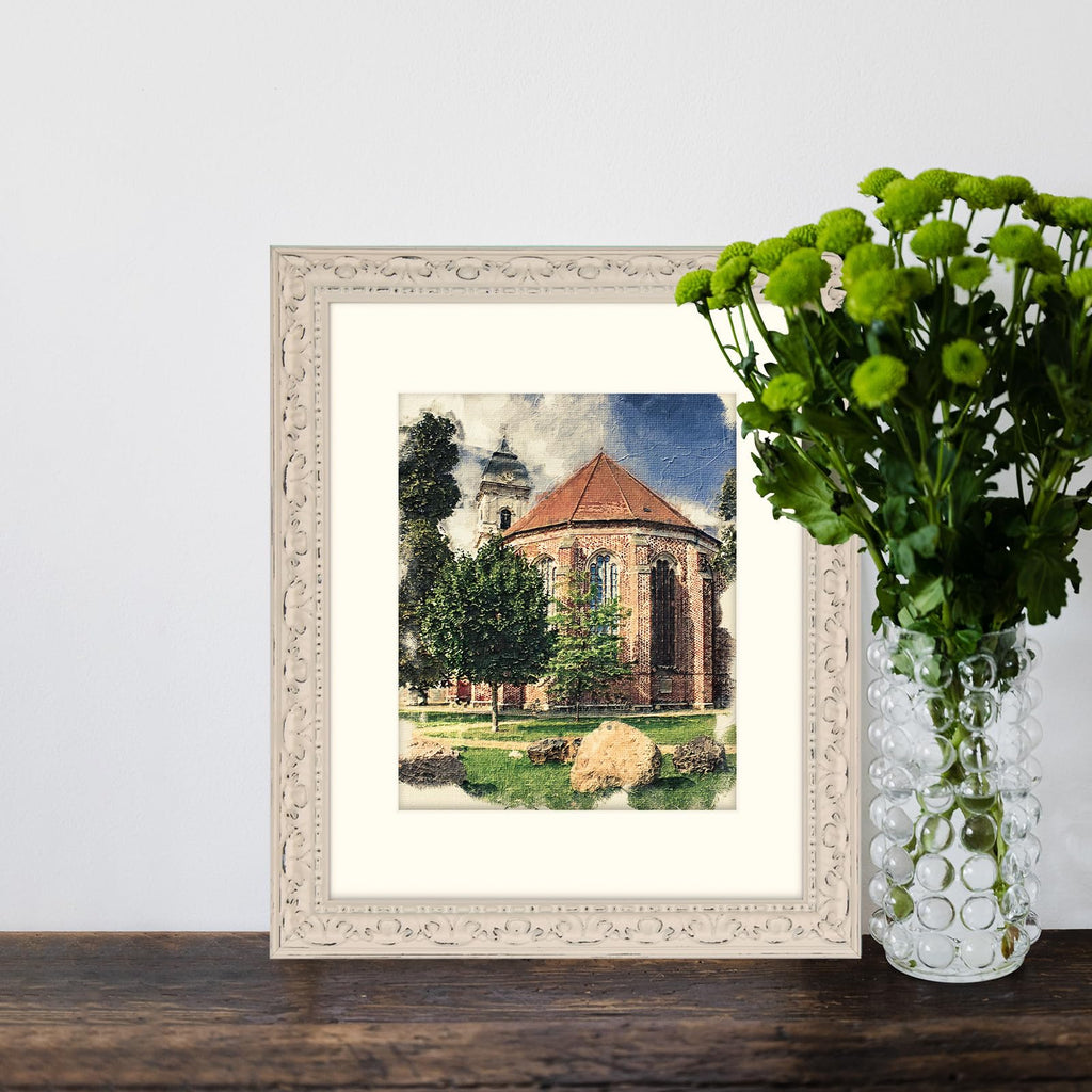 11x14 in Distressed Wood Off-white Vintage Antique Farmhouse Picture Frame, Museum Grade Off White Mat 8x10, UV