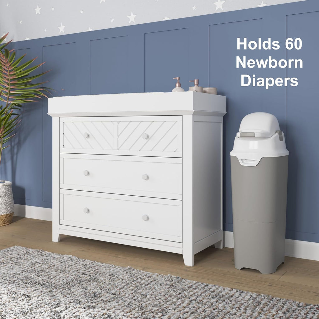 Tall Diaper Pail with Airtight Lid, Sand
