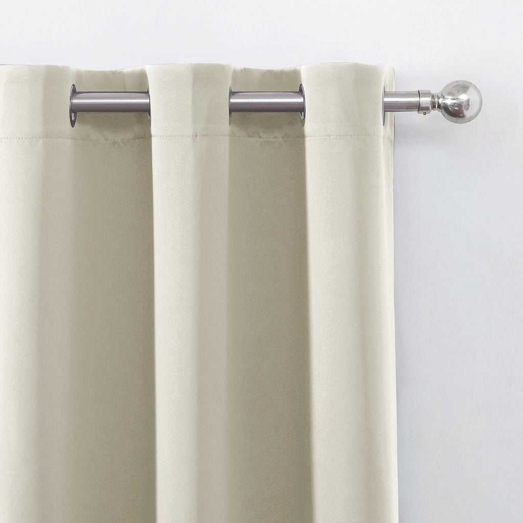 Light Beige Thermal Blackout Curtains/40 x 72 Inch/Set of 2 Panels Room Darkening Curtains
