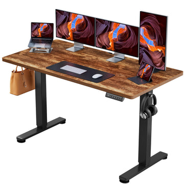 Height Adjustable Electric Standing Desk, 55 x 28 Inches Sit Stand up Desk, 4 Memory Computer Home Office Desk