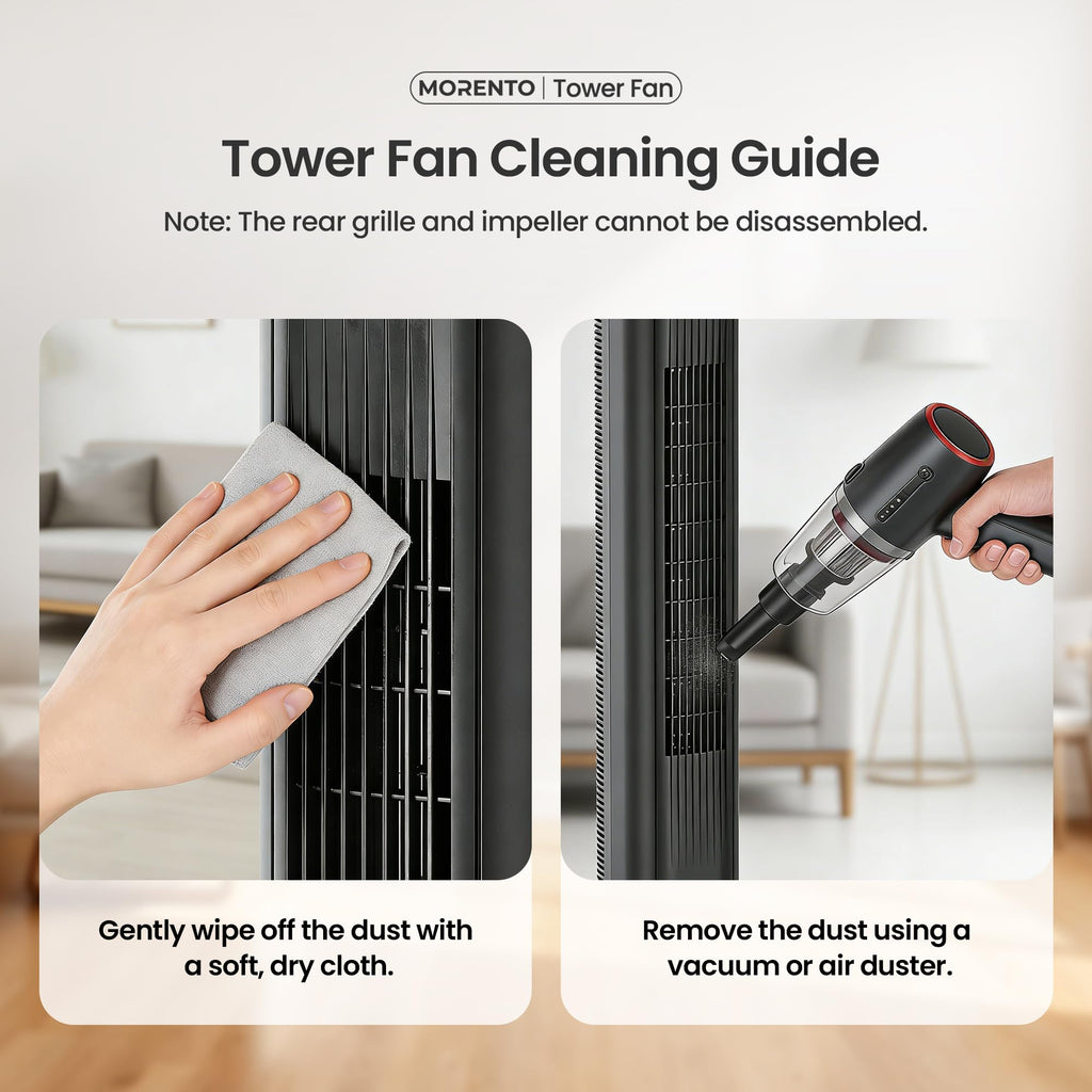 43'' Smart Tower Fan , 90°oscillating, 12H Timer, Black