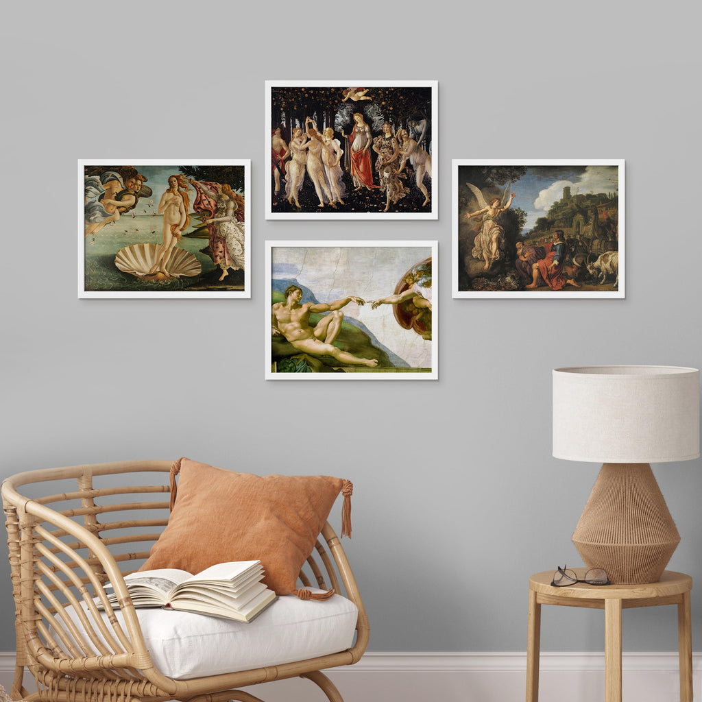 Framed Poster Botticelli Birth of Venus Collection Wilderness Nature Illustrations Fine Art Decorative