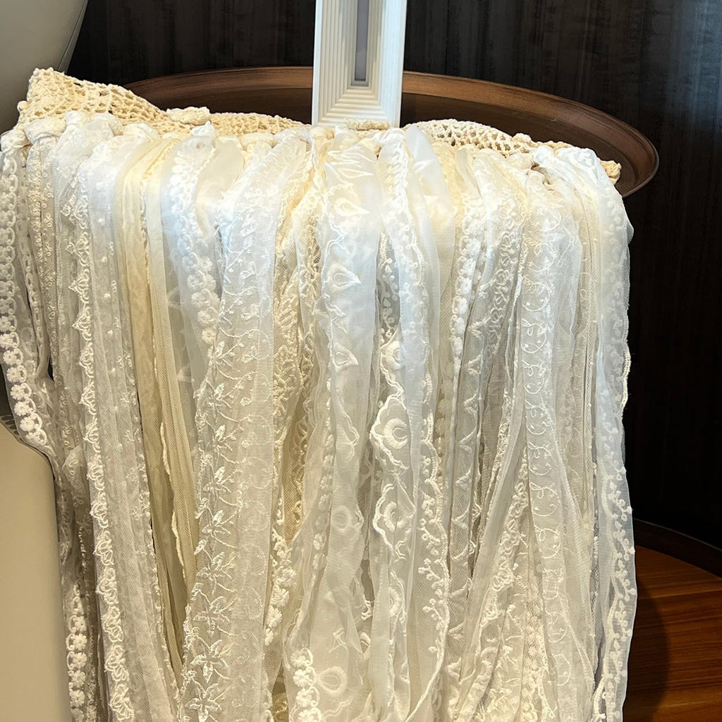 Lace Closet Curtain for Open Closet Boho Macrame Cotton Doorway Curtain Privacy Room Divider Curtain Kitchen Bathroom