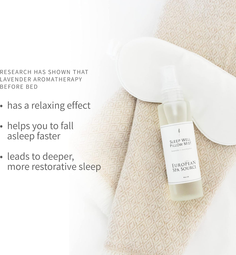 SleepWell Eucalyptus + Lavender Pillow Spray, 4 Fl Oz - Set of 4