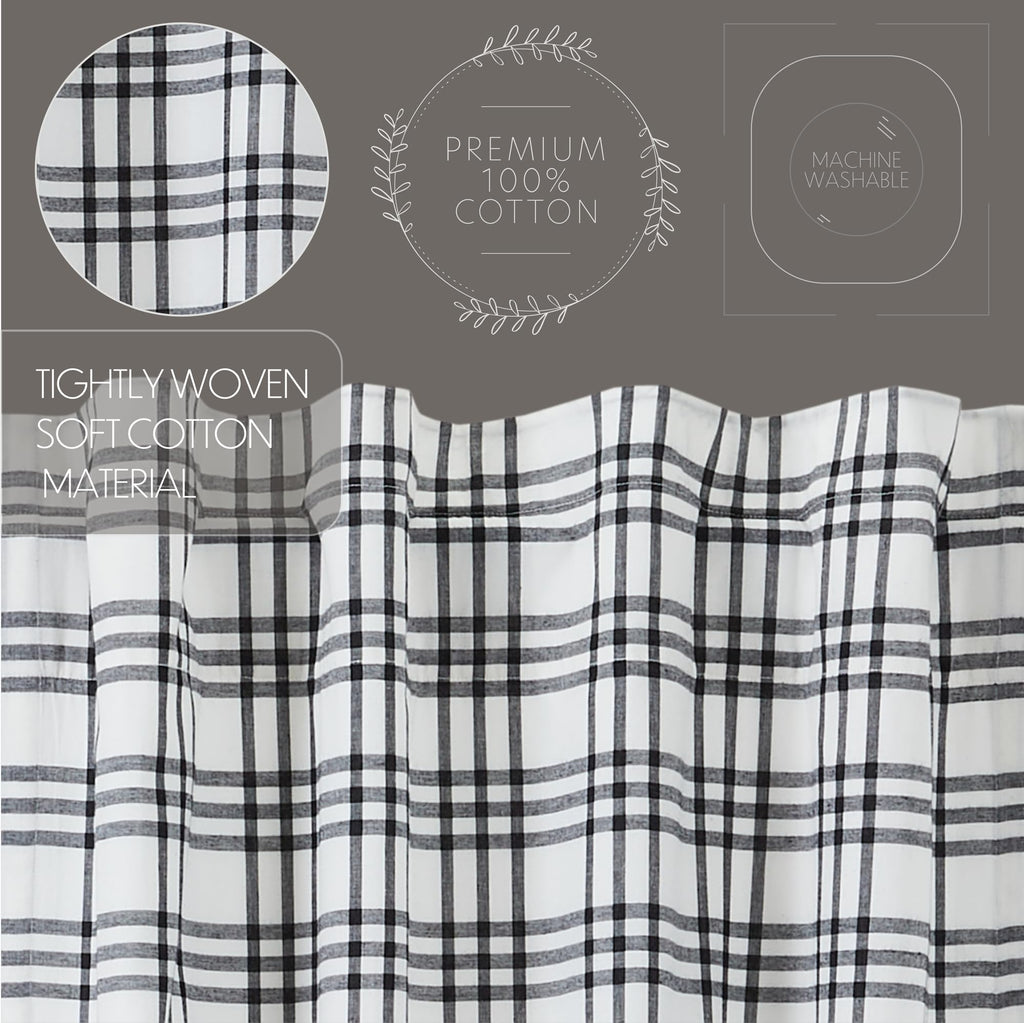 Sawyer Mill Plaid Valance, Black, 16x61