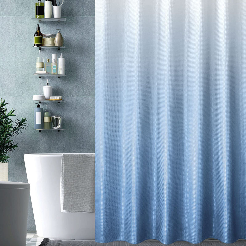 Small Stall Blue Ombre Fabric Shower Curtain, 36 x 72