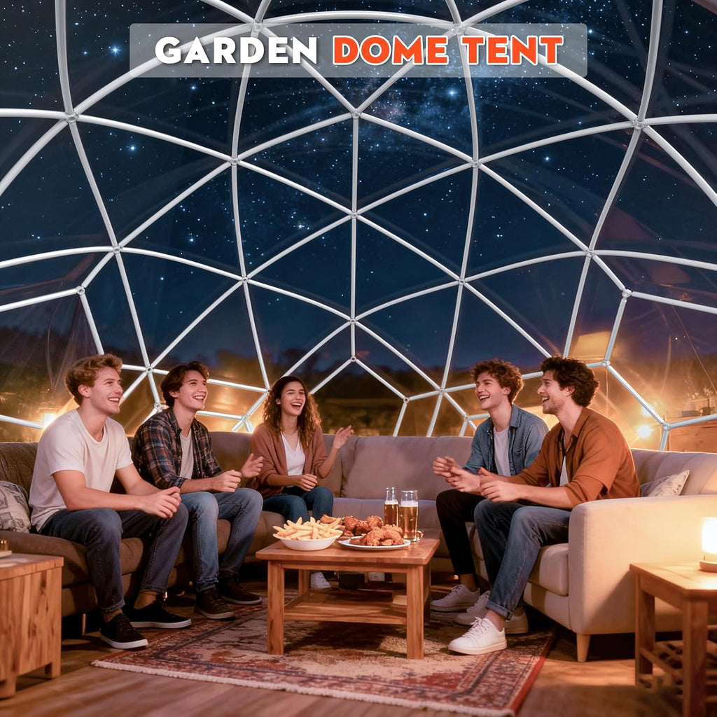 12 x 7.2 FT Garden Dome Tent, Outdoor TPU Greenhouse for 4-8 Person, Greenhouse Garden Tent with Window, Waterproof