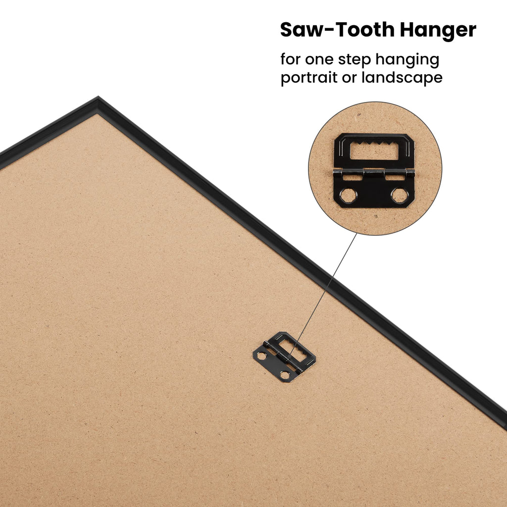 11x17 Poster Frame, Easy Slide-In Assembly, Black, 3 Pack