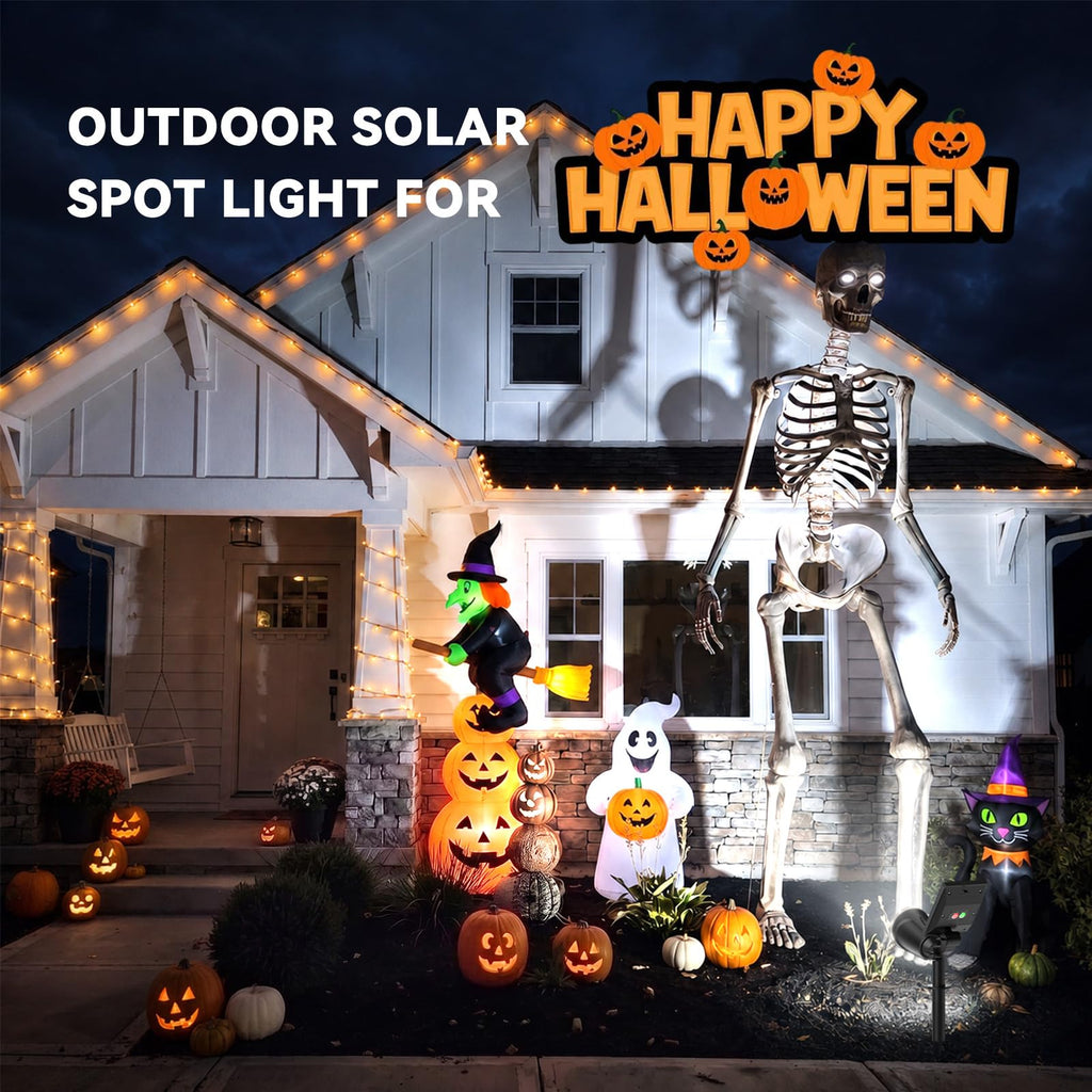Solar Lights Outdoor Spot Light Waterproof: 1000LM Adjustable Cool White Spotlights - 2-in-1 15Hrs+ Bright Wall Spot