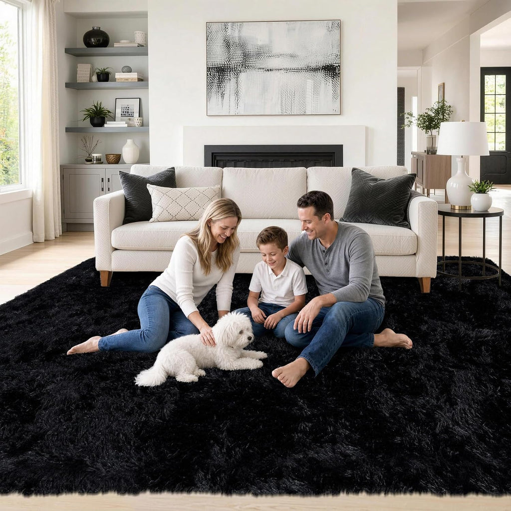 8x10 Area Rugs: Fluffy Shag Soft Washable Rug Large Fuzzy Plush Indoor Carpet Nursery Playroom Kids Girls Boys Room
