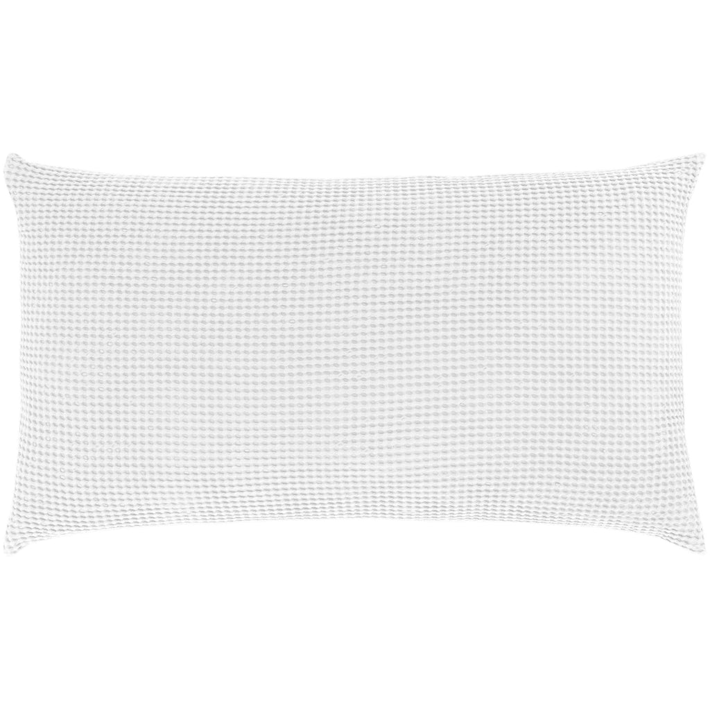 Bubble White Solid Cotton Matelasse Sham