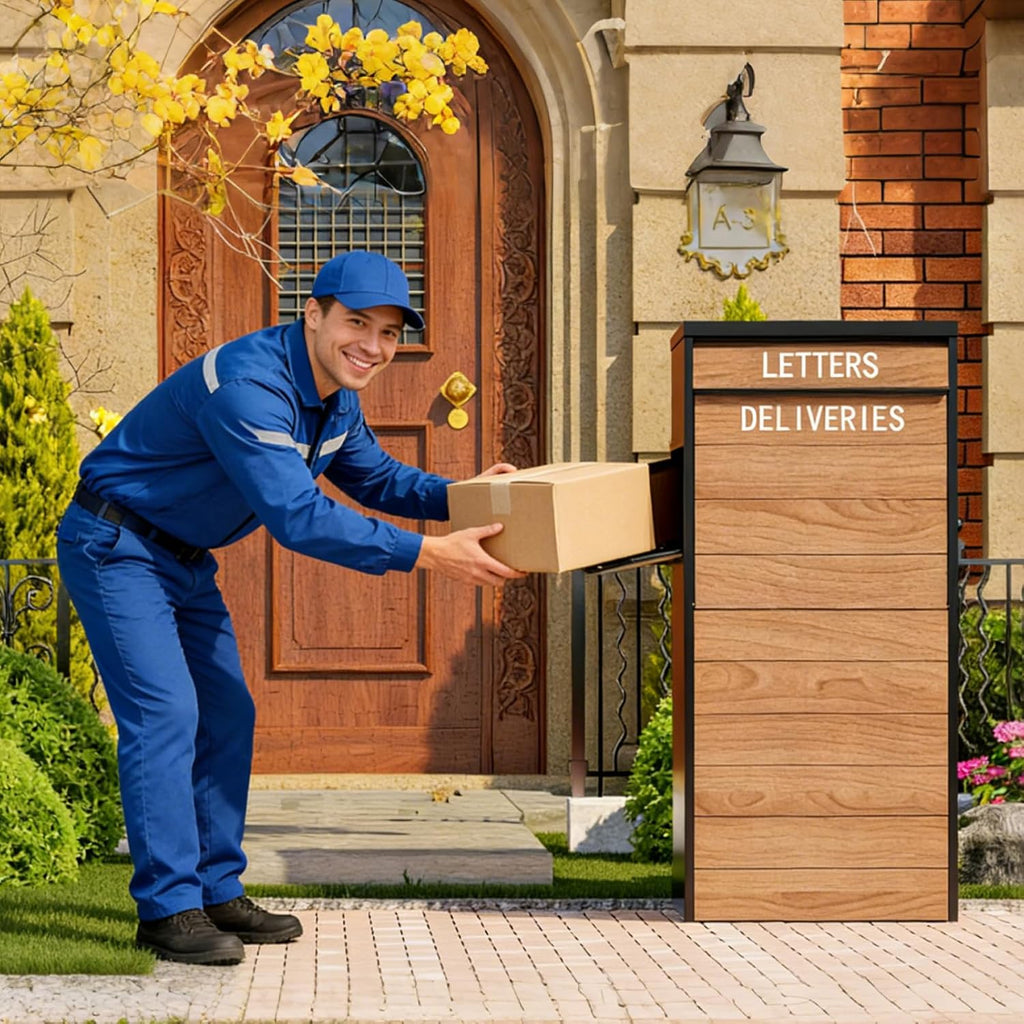 Package Delivery Boxes 41.54"x19.69"x15.75" Cold-Rolled Steel Delivery Box for Packages & Mails