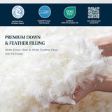 Down Fiber Comforter Twin-All Season Duvet Insert, Luxury Fluffy Bed Comforter 100% Cotton 300 Threa