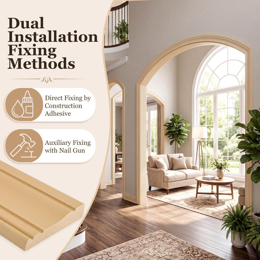3.25" x 12ft Flexible Molding, Paintable Trim, Wide Ogee Crown