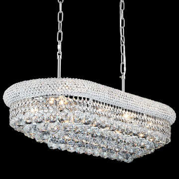 Crystal Chandeliers for Dining Room Light Fixtures Over Table_Modern Crystal Chandeliers for Kitchen Island_9 Lights Empire Style Chrome Luxury Lighting Fixtures for Living Room Bar A108-B0DCF8VQDF