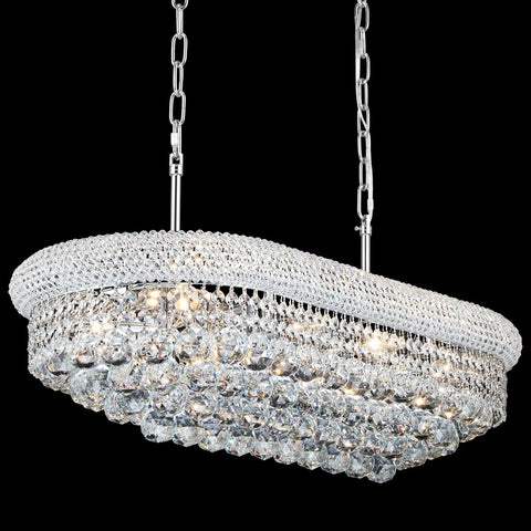Crystal Chandeliers for Dining Room Light Fixtures Over Table_Modern Crystal Chandeliers for Kitchen Island_9 Lights Empire Style Chrome Luxury Lighting Fixtures for Living Room Bar A108-B0DCF8VQDF