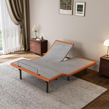 Split Top Queen Adjustable Bed Frame with Massage, Underbed Light