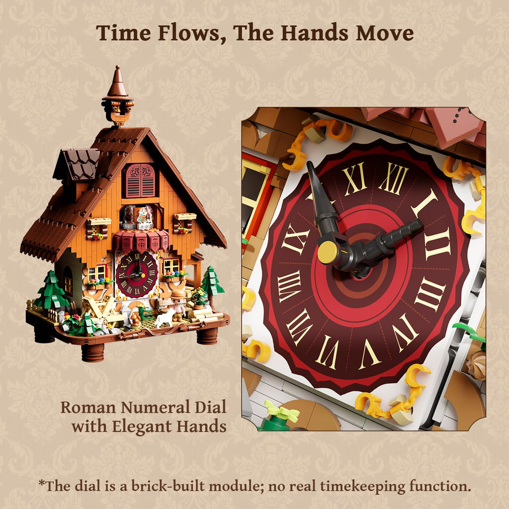 Cuckoo Clock Building Set for Adults, Vintage Chalet Wall Clock
