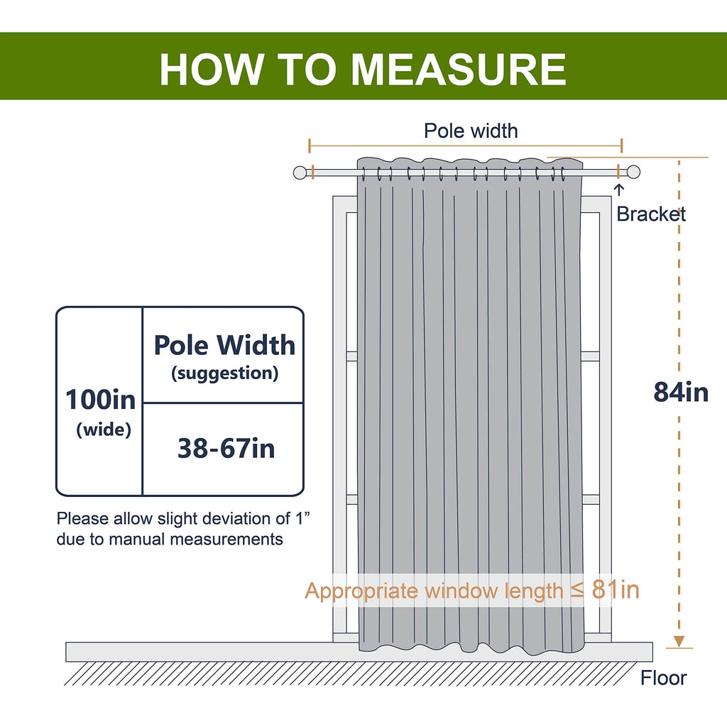 Extra Wide Patio Door Curtain - Energy Smart & Noise Reducing Grommet Thermal Insulated Wide Width Drapes, Sliding