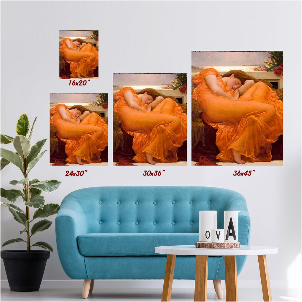Flaming June by Frederic Leighton, Canvas Print