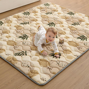 Play Mats for Floor, 71x59 Inch Extra Thicker & Large Soft Cushioning Foam Playmats for Babies and Toddlers, Foldable