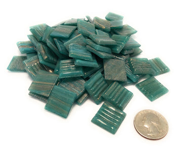 Vitreous 3/4" Tile - P 60 Blue Emerald - 1 lb Bag Brand Glass Tile