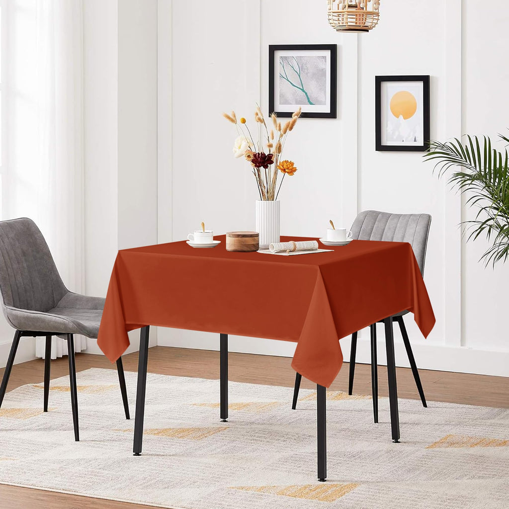 Square Tablecloths Fall Table Cloth, Rust, 85x85 Inch