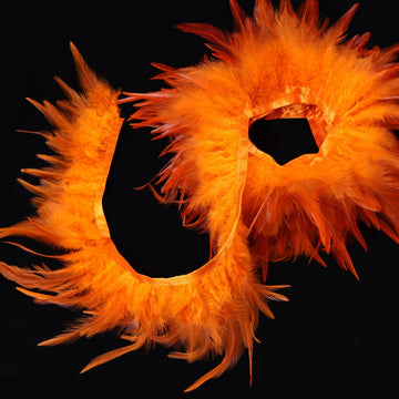Orange Feathers Fringe Trim for Costumes, Cosplay & Craft Supplies