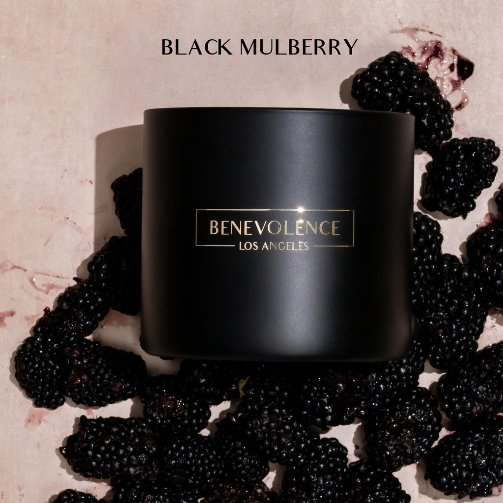 Premium Black Berries Large 3-Wick Scented Candle - 45-Hour Burn - Luxury Natural Soy Candle - Aromatherapy & Room