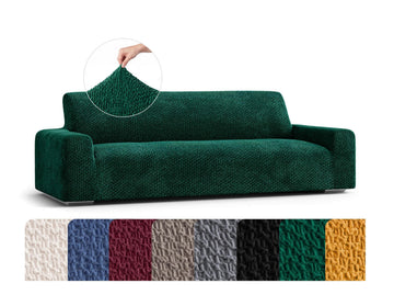 Sofa Slipcover - Stretch Couch Cover - Stylish Cushion Sofa Cover - Soft Fabric Slip Cover - 1-Piece Form Fit
